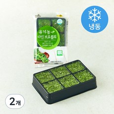 유기가공식품 인증 웰팜넷 유기농 다진브로콜리 (냉동), 90g, 2개