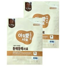 아침애 전연령 강아지 동애등에 소프트사료, 곤충, 1.5kg, 2개
