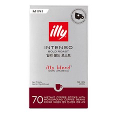 illy 意利 Intenso即溶咖啡隨身包, 1g, 70條, 1盒