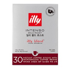 illy 意利 深焙阿拉比卡即溶咖啡粉隨身包, 1.6g, 30條, 1盒