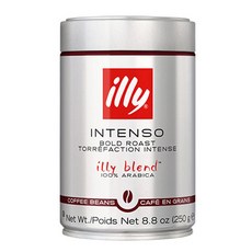 illy 意利 深烘焙咖啡粉, 無研磨咖啡豆, 250g, 1罐