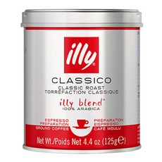 일리 클래식 로스트 그라운드 분쇄 커피, 에스프레소, 125g, 1개