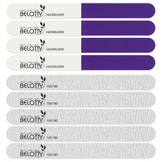 BELOTTY 高級美甲銼刀5入 + 拋光塊4入組, 1套, 單一顏色