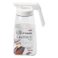 PEARL LIFE 珍珠金屬 按壓式把手冷水壺, 透明色, 1.6L, 1個