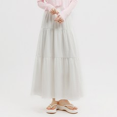 엘쏘 밴딩 A라인 루즈핏 롱스커트
