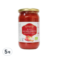 일너트리멘토 유기농 수고 알 아라비아따 토마토소스, 550g, 5개