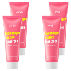 오겟 핑크 콜라겐 캡슐 선스크린 SPF50+ PA++++, 40ml, 4개