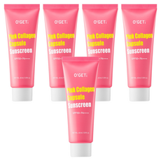 오겟 핑크 콜라겐 캡슐 선스크린 SPF50+ PA++++, 40ml, 5개