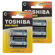 TOSHIBA 東芝 鹼性電池2號 LR14GCP, 2個裝, 2組
