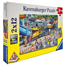Ravensburger 維寶 拼圖 2x12片 3+, 道路施工, 24片, 1盒