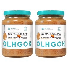 옳곡 아몬드 스프레드 스무스, 2개, 464g