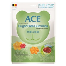 ACE 無糖Q軟糖, 比利時進口, 無添加人工色素, 1200位醫生連續五年選擇使用, 240g, 1包