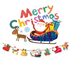 7片送禮老公公紙拉旗, 繩長(300cm)/單旗(18 x 26cm), 244-4607-01, 1組