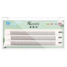 Ailaishi 愛萊詩 3D自黏單簇假睫毛 9mm 三排, 魚尾, 1盒