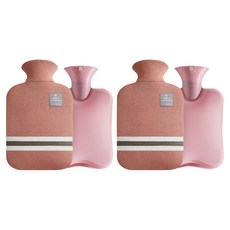 潮流 2L 保溫水袋 + 針織套組 棕色, 2套