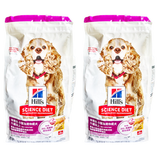 Hill's 希爾思 SCIENCE DIET 乾飼料 小型及迷你成犬 11歲以上, 雞肉+大麥+糙米, 2.04kg, 2袋