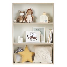 리바트 아동용 꼼므 800 책장 방문설치, 웜화이트, 3단