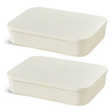 Market Plan Simply Point 收納箱, 象牙白, 2個