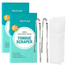 KNFLAX 不銹鋼美白舌頭清潔劑 2p+Case 2p 套組, 2組