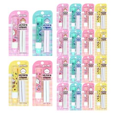 Molang筆形橡皮擦, 混色, 1套