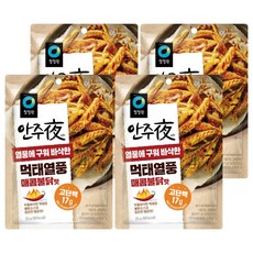 안주야 먹태열풍 매콤불닭맛, 4개, 25g