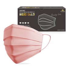 더착한 쁘띠럽 마스크 대형 성인용, 50개입, 1개, 핑크