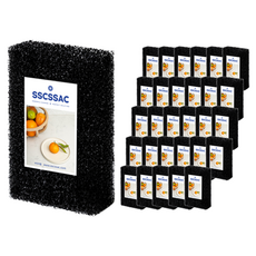 SSGSSAK 聚氨酯過濾菜瓜布 黑色, 30個, 1入