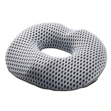 網眼透氣記憶海綿甜甜圈坐墊, 灰色