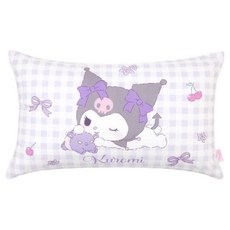 산리오 아동용 캐릭터즈 마이크로 티니체크 베개 솜포함, 쿠로미