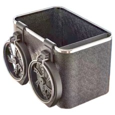 扶手箱收納盒 含雙杯架 11.5 x 11.5 x 17.5cm, 曜夜黑