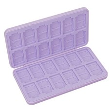 HOHOO 任天堂 Switch OLED Lite 相容 遊戲卡 24格 卡匣收納盒, 1個, 素色薰衣草紫, 單一商品