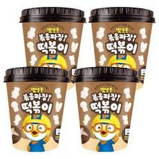Pororo 淘氣小企鵝 炸醬炒年糕即食杯, 110g, 4入