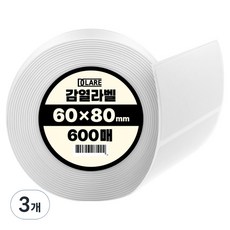 DCLARE 條碼打印機用感熱標籤紙 600張, 3個