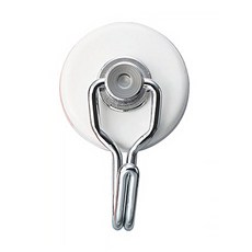 SDI 手牌 超級強力磁鐵掛勾 小 37mm, 白色 + 銀色, 1個