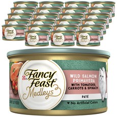 팬시피스트 전연령 고양이 엘레강트메들리 파테 프리마베라 캔 습식사료, 연어, 85g, 24개