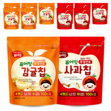 퓨어잇 감귤칩 2p + 사과칩 2p, 감귤, 사과, 3세트