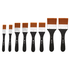 O-ON 壓克力水彩油畫顏料尼龍畫筆4件組, 2套, 2號, 3號, 4號, 6號