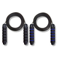 줄꼬임방지 와이어 줄넘기 2종 세트, 블랙, 블루, 1세트