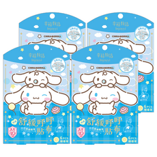 明基健康生活 幸福物語 三麗鷗 舒緩呼呼貼布 大耳狗 涼感檸檬草, 4盒, 6片