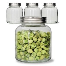 미르코리아 메탈글라스자 유리병, 350ml, 4개