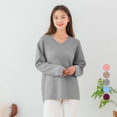 CARET 女款V領寬鬆版長版針織衫