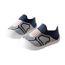 時尚透氣輕量學步鞋 飛織棉布鞋面 TPR環保材料鞋底, 13.5cm, 藍粉色