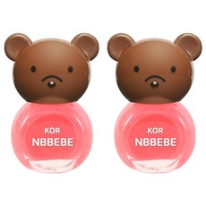 Nbbebe 兒童用指甲油, 有趣的粉紅色, 2個