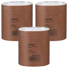 MUJI 無印良品 棉棒 補充用, 200支, 3組
