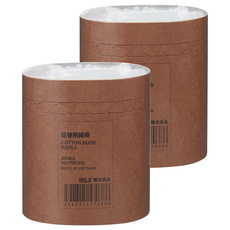MUJI 無印良品 棉棒 補充用, 200支, 2組