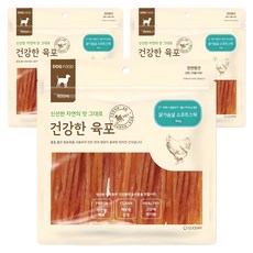 굿데이 강아지 건강한 육포, 닭가슴살 소프트스틱, 300g, 3개