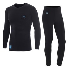 FITNUS 男款Maxwarm Round機能性刷毛彈性圓領T恤 + 九分褲套組