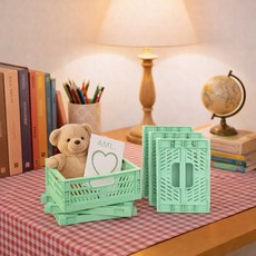 MF스토어 파스텔 접이식 선반 폴딩박스, 아쿠아마린, 12개