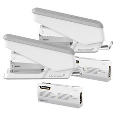 Fellowes 斐樂 Easy Press HALF 訂書機 LX840 + 5000枚訂書針, 2套, 白色(訂書機)