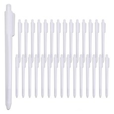 40支書寫流暢的原子筆+一次性筆袋套裝, 白色, 1套